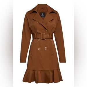 NWT NY&Co Peplum Trench Coat-Medium